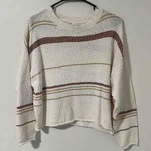 Cream Textured Sweater